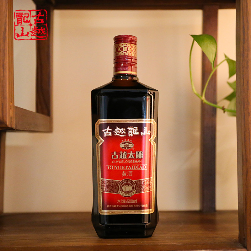 古越龙山绍兴老黄酒六年陈古越太雕500ml*6瓶装半甜型善酿糯米酒