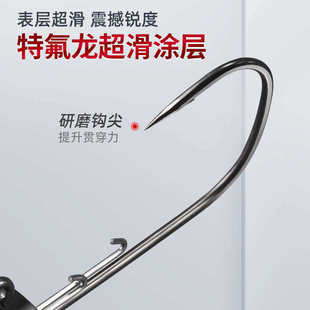 钨钢内德铅头钩大钩门小克重加强防挂不倒翁内得勾鲈鱼棒棒虫软饵