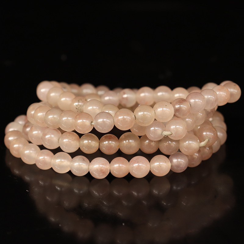 天然桂林鸡血玉石手链田湾料黄色手串女士6*6mm108颗35g手链