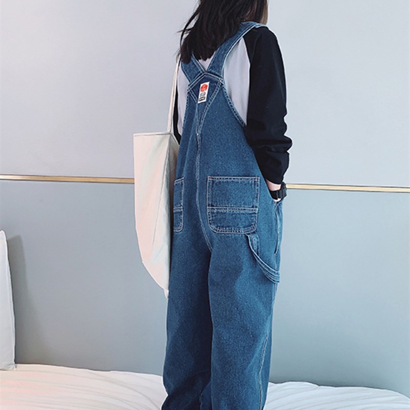 女童春装裤儿童休闲直筒长裤2023新款中大童宽松牛仔抱婴袋阔腿裤