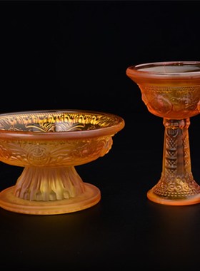 藏式水琉璃护法杯八吉祥供杯佛前供水供酒小号供茶佛前供品大号