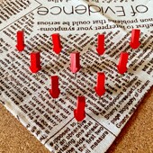 10个创意箭头木质图钉红色立体地图标注软木板照片墙装 饰毛毡按钉