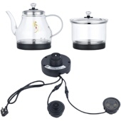 涌式 全自动底部上水玻璃壶嵌入式 茶壶三孔大理石岩板茶炉电热水壶