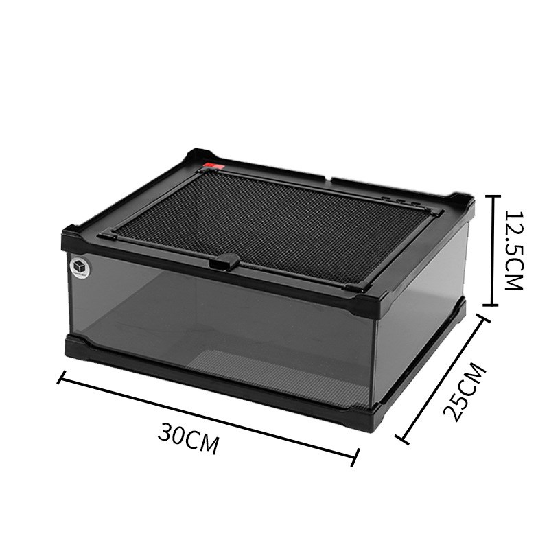 玻璃缸黑缸地栖爬宠豹纹肥尾守宫夜行蜥蜴角蛙蝎子蛇昆虫矮缸黑色