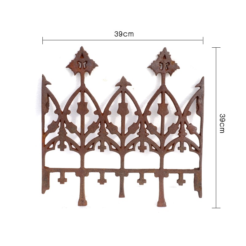 爱上花园 庭院装饰 铸铁锈色茅尖围栏 栅栏地围植物攀爬架