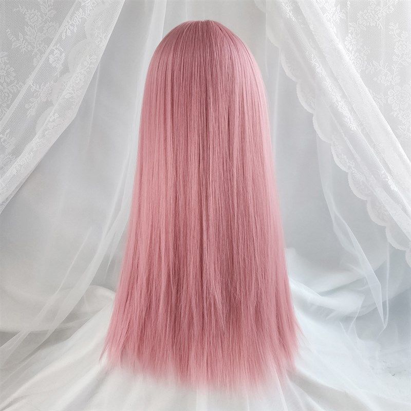 粉色假发女长发全头套式女团lolita万用cos樱花粉发套彩jk长直发,美发护发/假发,日常整顶假发,淘宝优惠券,粉丝福利购,淘宝优惠卷
