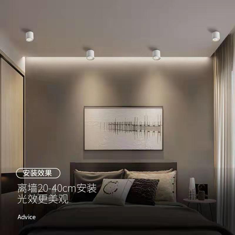 西顿照明明装射灯免开孔吸顶客厅卧室走廊led筒灯天花灯21系列
