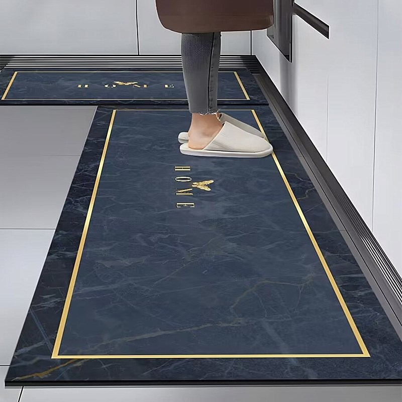 硅藻泥厨房地垫防滑防油吸水垫门口耐脏脚垫可擦免洗地毯防水专用