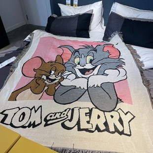 卡通动漫休闲毯装饰单人沙发毯盖毯简约沙发垫坐垫针织线毯沙发巾