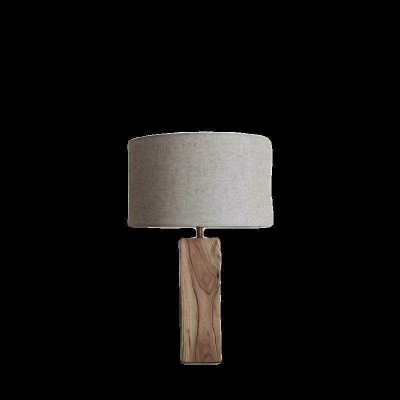 客厅沙发角几实木制布艺台灯侘寂风民宿床头柜灯具