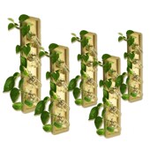 创意木板壁挂玻璃水培花器手工麻绳花瓶家居客厅背景墙上装 饰挂件