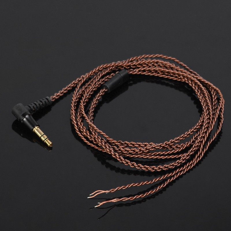 DIY耳机3.5mm维修替换线材UE四股编织线 LC-OFC无氧铜线芯升级线