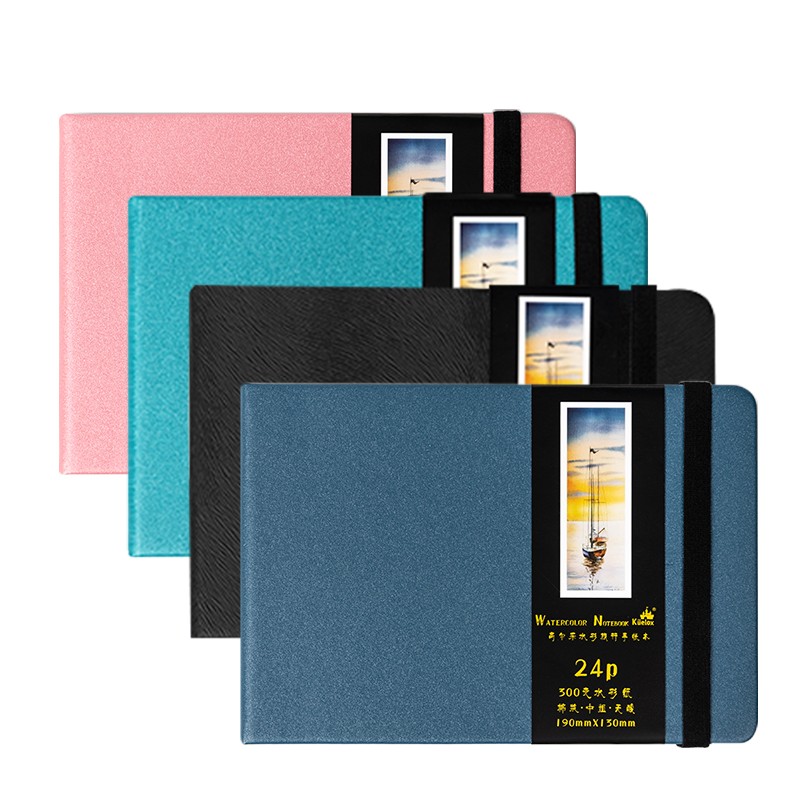 高尔乐水彩本随身旅行水彩纸300g手账本写生绘画速写本棉浆中粗纹