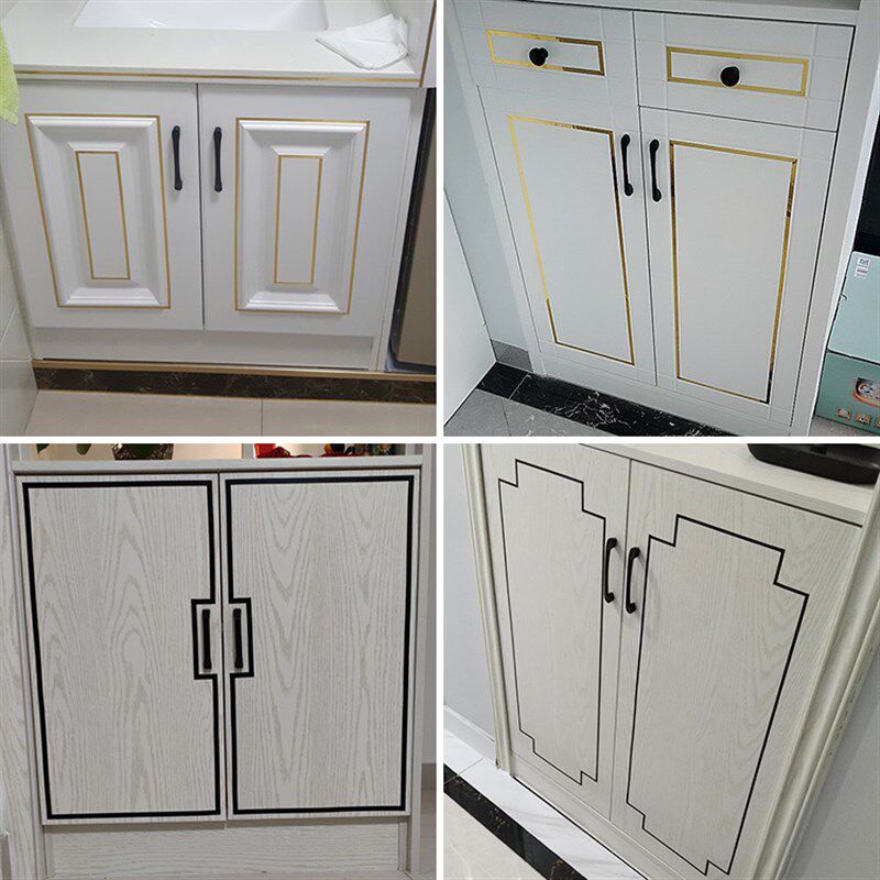 自粘彩色黑板白板边框线贴纸墙贴衣橱柜门封边美边线家具装饰线条