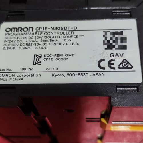 议价  CP1E-N30SDT-D，1.3版本