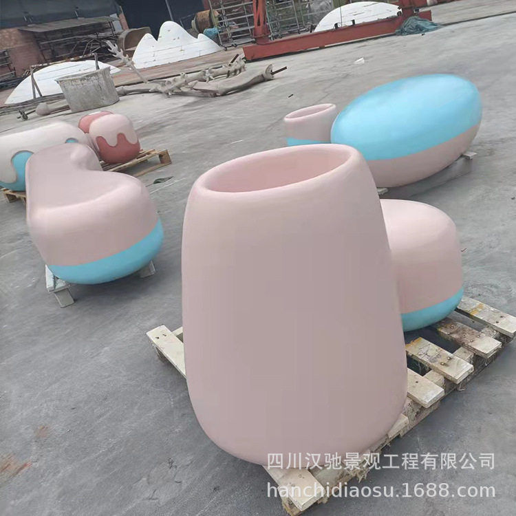 玻璃钢花盆花箱户外景观园林小品摆件室外玻璃钢产品室外花盆