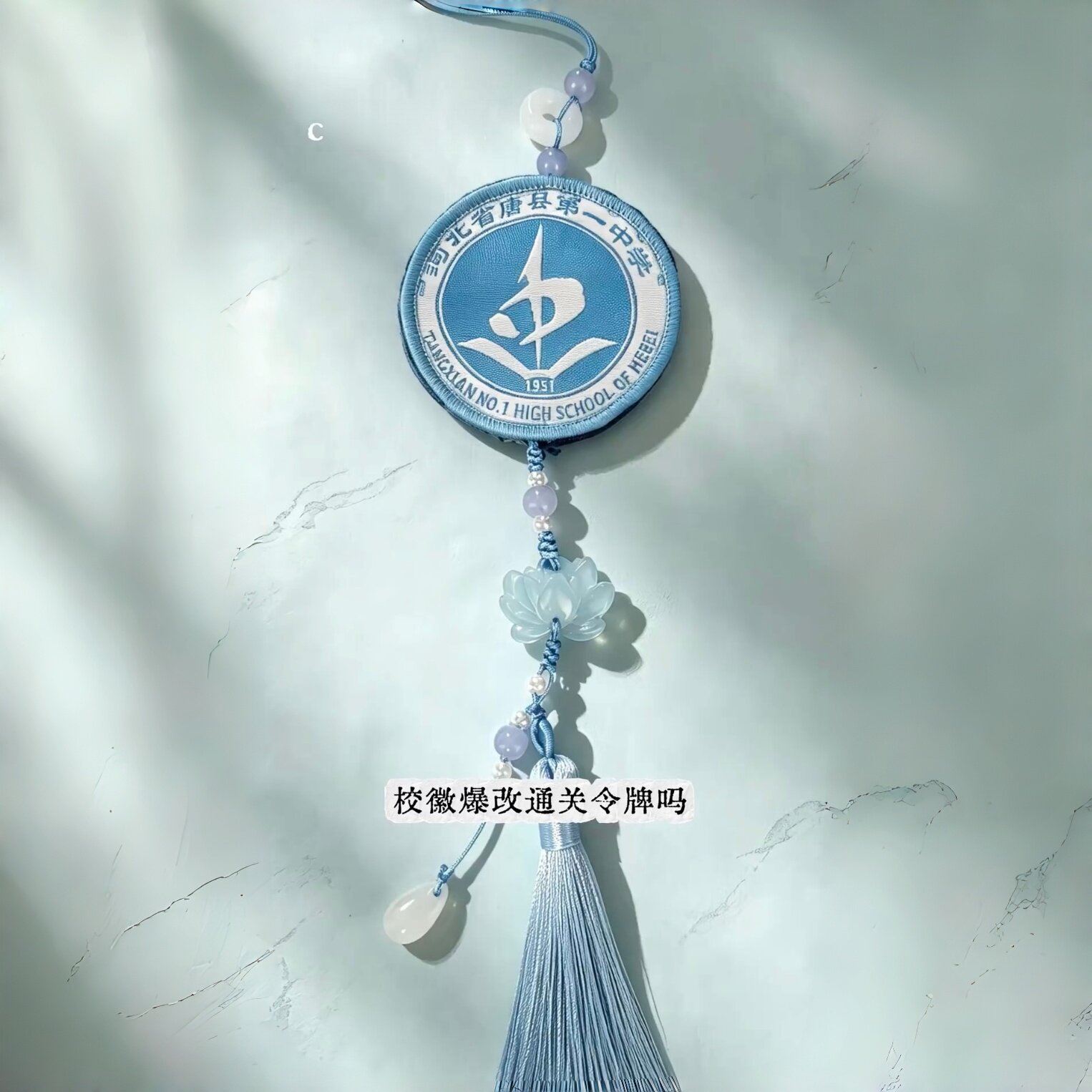 【高中纪念品】校徽玉佩挂件学生手工diy材料包流苏挂饰纪念装饰