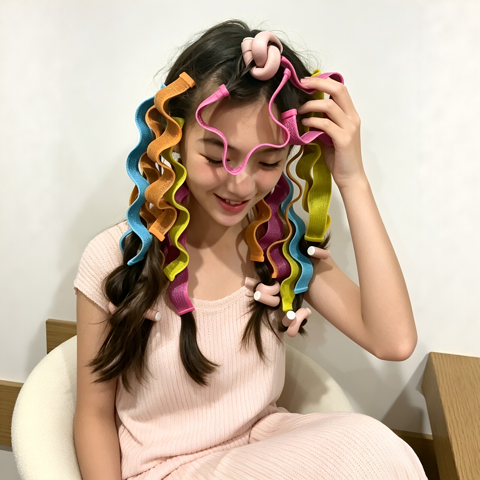 水波纹大波浪!物理卷发神器无热免烫发杠卷发棒女生居家美发工具
