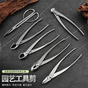 盆景工具盆景剪盆栽剪园艺剪不修钢修枝钳套装叶芽球形型剪刀现货