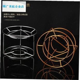 不锈钢酒精灯支架小火锅煮u茶环保油燃料罐加热咖啡保温三角炉架l
