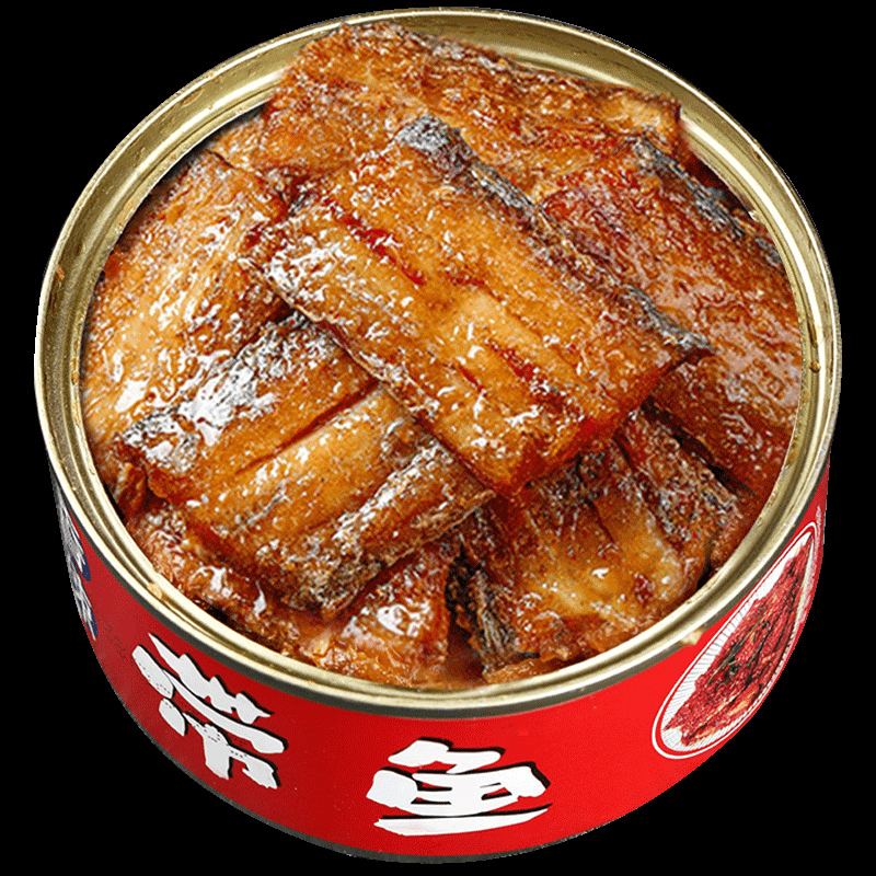 五香带鱼罐头香酥香辣中段带鱼即食海鲜熟食下饭菜速食网红小零食