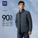 海澜之家轻薄羽绒服2025新款 保暖白鸭绒灯芯绒拼接翻领外套男 冬季