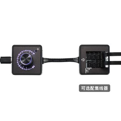 4线风扇PWM调速器 USB TypeC散热控制器 24V12V5V电脑散热控制模