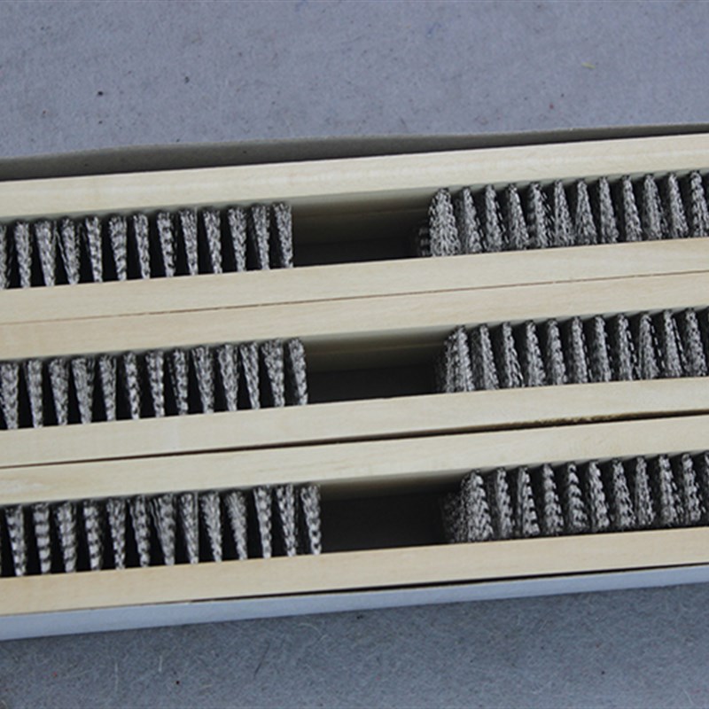 不锈钢丝刷 木柄钢丝刷 金属表面清洁刷 除漆除锈刷子 钢丝板刷