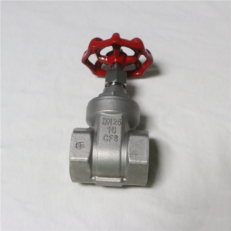 埃美柯不锈钢闸阀304硬密封冷热水高温阀开关手旋转闸板阀暖气阀