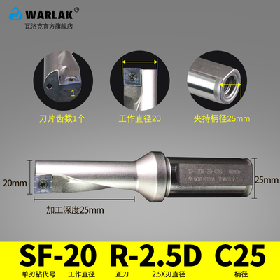 TCAP多用暴力快速钻头单刃多功能小直径U钻QCMT/XCMT特固克型刀片