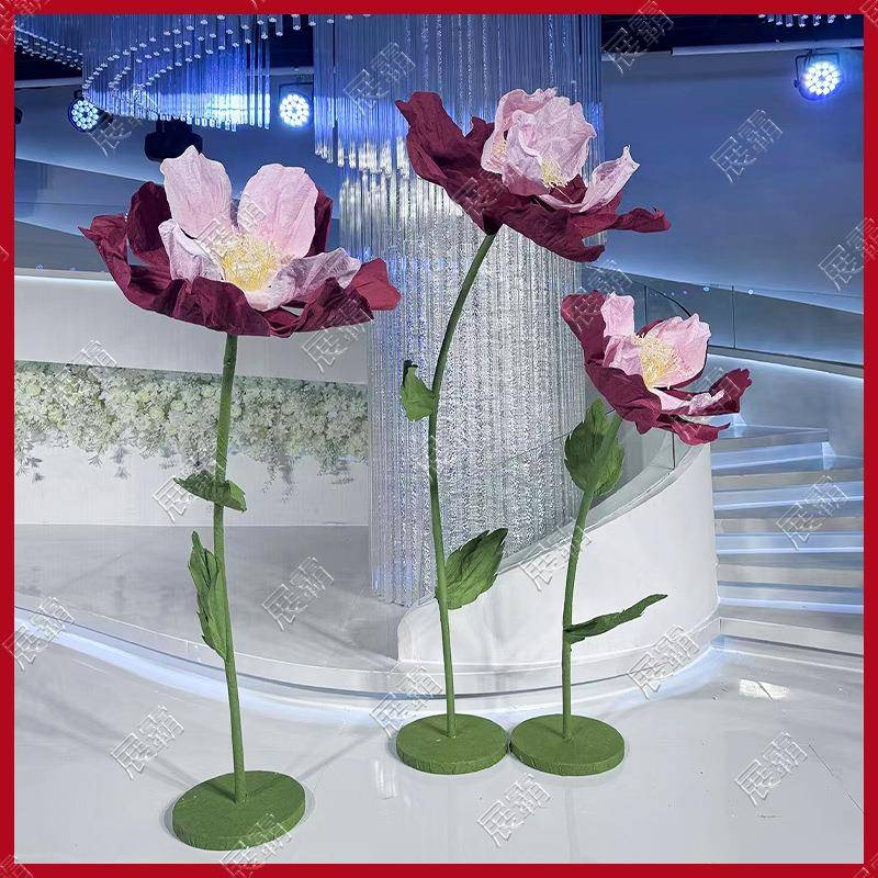 2025款婚新庆装饰蓉手工花路引芙蓉仿芙真花绢橱窗展示芙蓉花道具