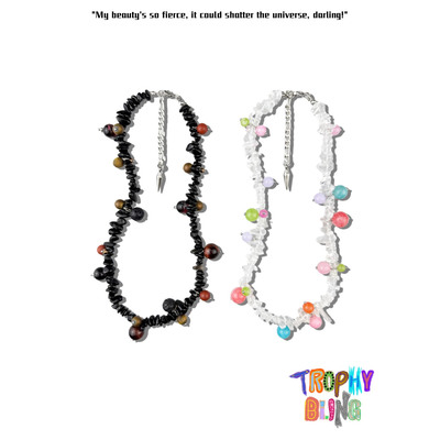 TROPHYBLING丨天然石百搭球球项链