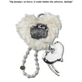 TROPHYBLING 自制卷毛爱心银Kitty包挂