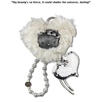 TROPHYBLING丨自制卷毛爱心银Kitty包挂