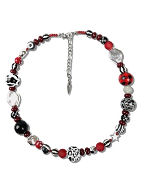 TROPHYBLING丨黑红混珠百搭项链