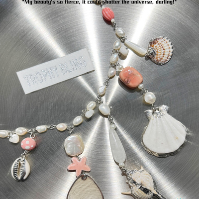 TROPHYBLING丨天然珍珠贝壳风铃项链