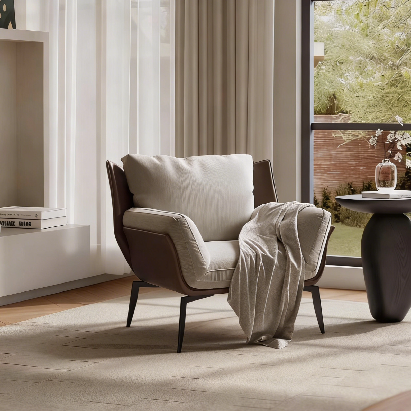 设计师休闲椅单人沙发意式极简灯芯绒简约阳台客厅网红艺术椅子,住宅家具,沙发椅,淘宝优惠券,粉丝福利购,淘宝优惠卷