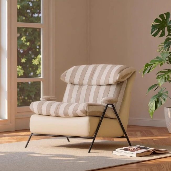 意式极简休闲椅客厅轻奢复古设计师单人沙发椅客厅休闲椅,住宅家具,沙发椅,淘宝优惠券,粉丝福利购,淘宝优惠卷