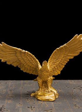 纯铜雄鹰展翅摆件家居装饰老鹰摆件