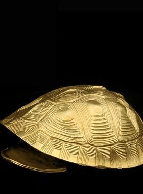 纯铜乌龟壳创意六摇卦铜钱用具龟甲六十四卦工具中式工艺品家居摆