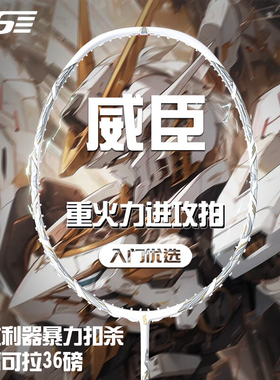 VS威臣重火力1000羽毛球拍全碳素纤维男女专业级暴力进攻型单拍