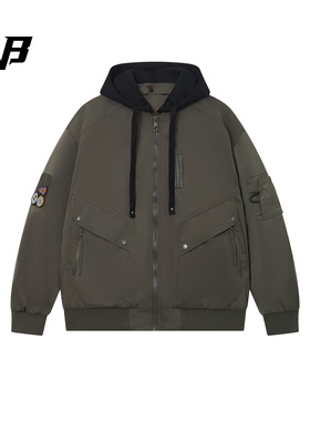 FNB美式潮牌复古棉服连帽加厚保暖男女同款秋冬季新款外套夹克