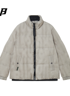 FNB美式立领短款羽绒服男女款假两件加厚保暖90绒外套25冬季新款