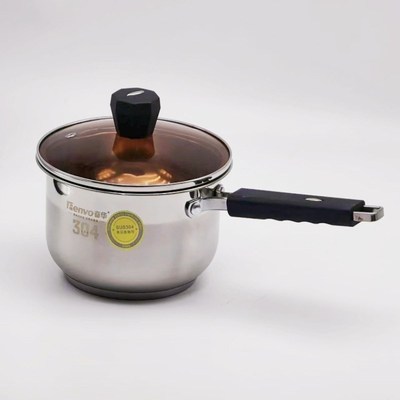 奋华特厚304不锈钢复底加大煮面奶锅小锅18.20cm电磁炉单人泡面锅