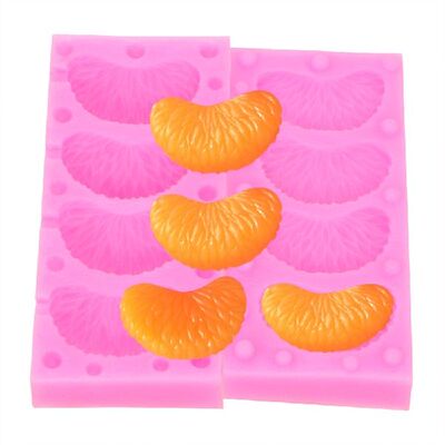 极速2Unit/PCS Fruit Mold uFondant Peeling Orange Shape Silic