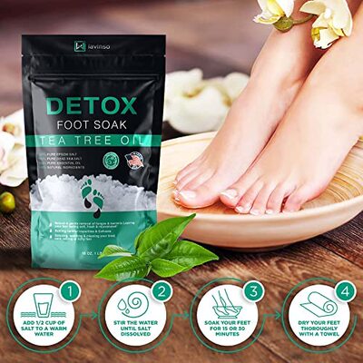 极速Tea Trege Oil Foot Soak with Epsom Salt - Made in USA -