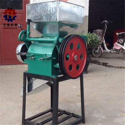 极速五谷杂粮电动压扁机粮食加工设备挤扁机家用小型Y对辊式高粱