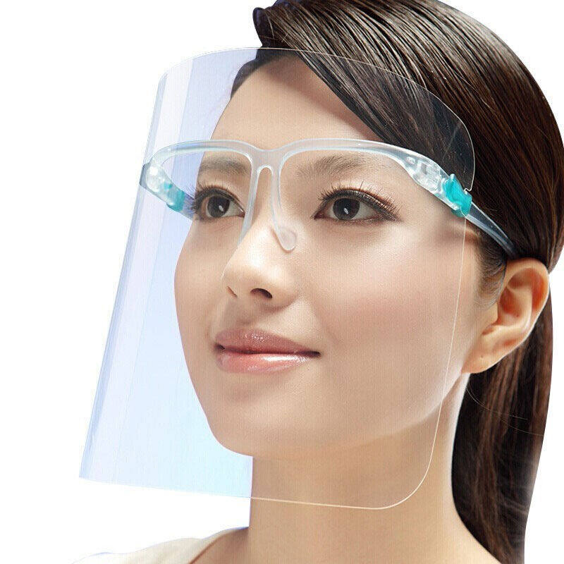 极速厨房炒菜防油溅面屏透明防护面具双面L防雾防油烟面具防烫伤