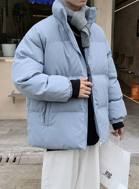 极速Privathinker Winter Warm Solid ColorK Parkas For Men Ove