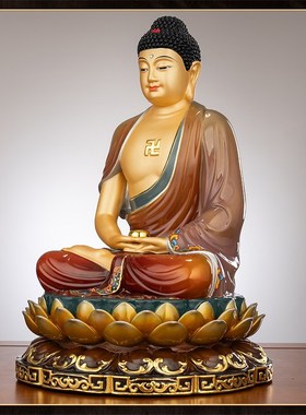 极速纯铜释迦牟尼l佛家用供奉佛像释迦佛三宝佛阿弥陀佛药师佛坐